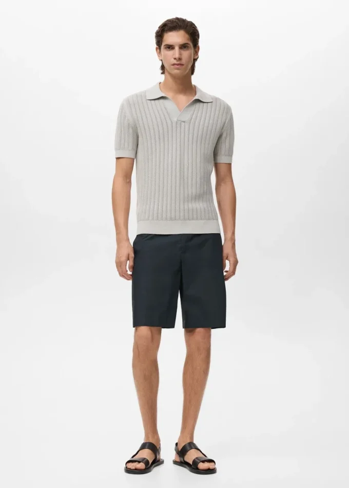 Bavlněné bermudy s vnitřním elastickým páskem Bavlněné bermudy s vnitřním elastickým páskem