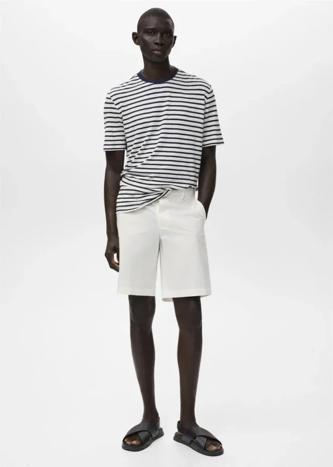 Bavlněné bermudy s vnitřním elastickým páskem Bavlněné bermudy s vnitřním elastickým páskem