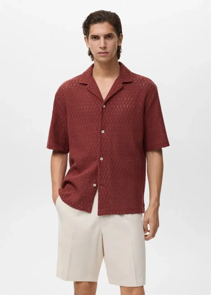 Bavlněná blůza s krajkovými detaily Bavlněná blůza s krajkovými detaily