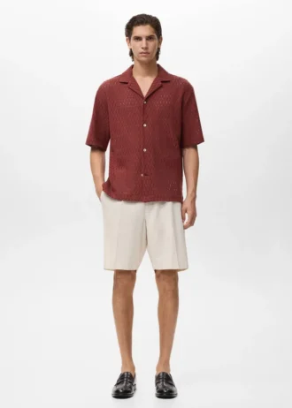 Bavlněná blůza s krajkovými detaily Bavlněná blůza s krajkovými detaily