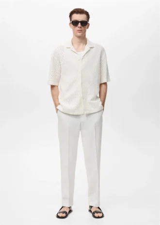 Bavlněná blůza s krajkovými detaily