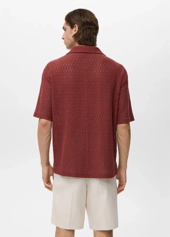 Bavlněná blůza s krajkovými detaily Bavlněná blůza s krajkovými detaily