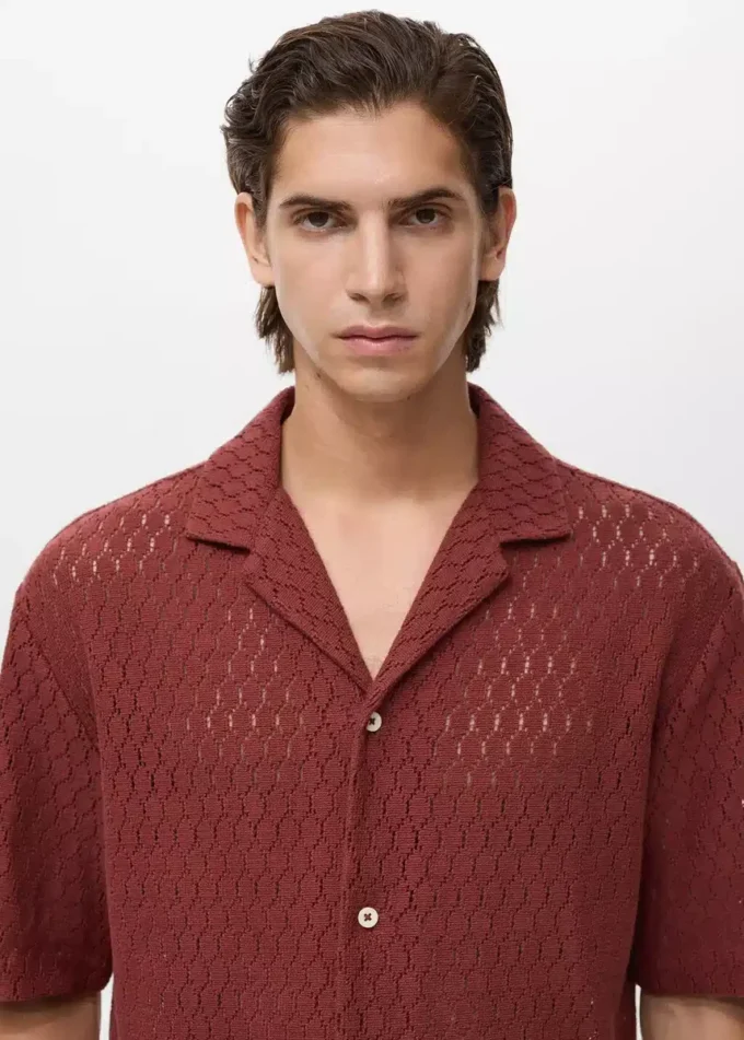 Bavlněná blůza s krajkovými detaily Bavlněná blůza s krajkovými detaily