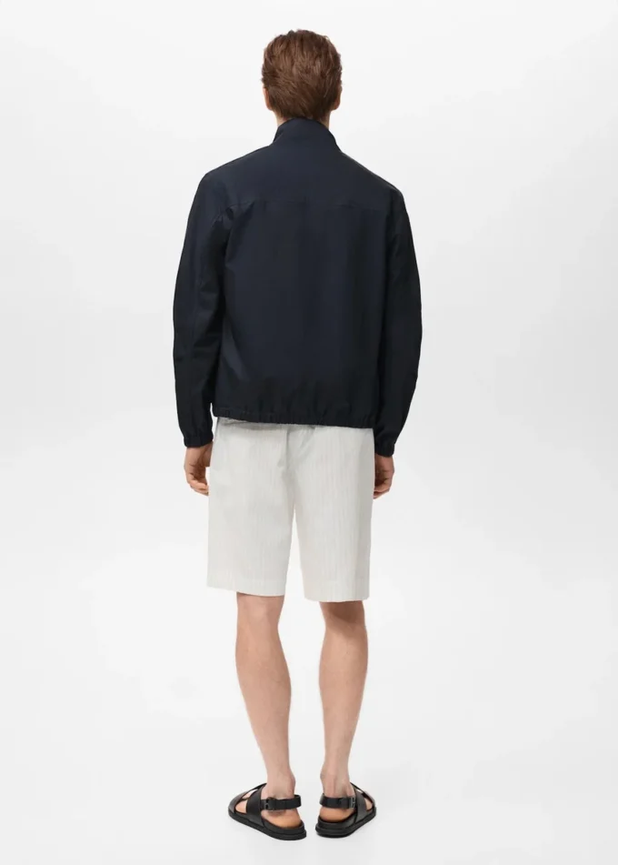 Bavlněná bunda s límečkem na knoflíky Bavlněná bunda s límečkem na knoflíky