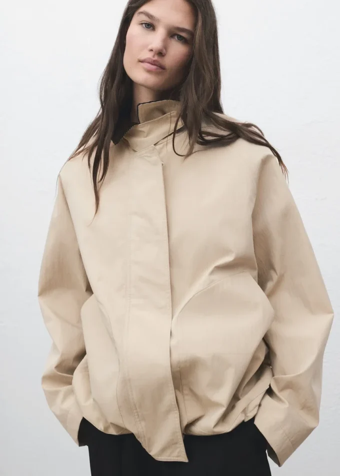 Bavlněná bunda s manžetovým límcem Bavlněná bunda s manžetovým límcem