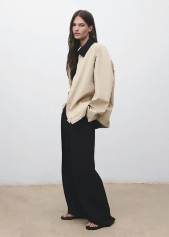 Bavlněná bunda s manžetovým límcem