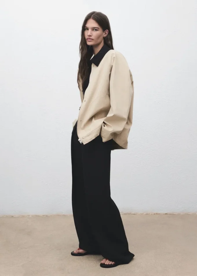 Bavlněná bunda s manžetovým límcem Bavlněná bunda s manžetovým límcem