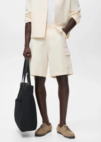 Bavlněné cargo bermudy z lyocellu