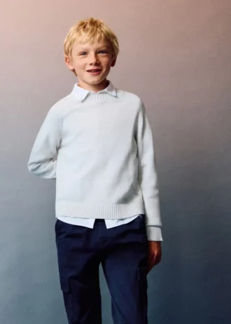 Pletený bavlněný svetr