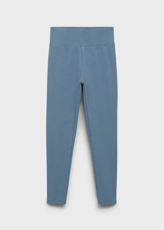 Bavlněné žebrované legíny