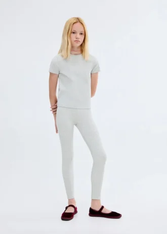 Bavlněné žebrované legíny