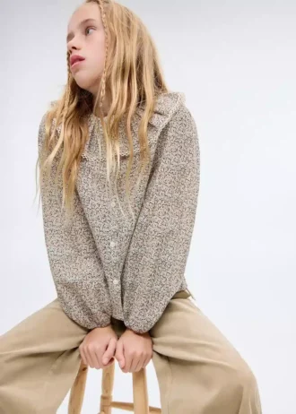 Bavlněná halenka s květinovým potiskem