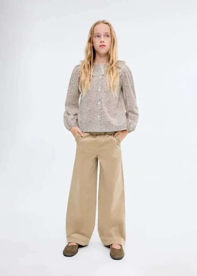 Bavlněná halenka s květinovým potiskem