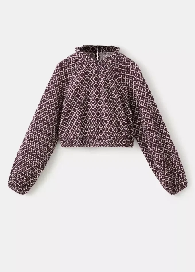 Bavlněná halenka s květinovým potiskem