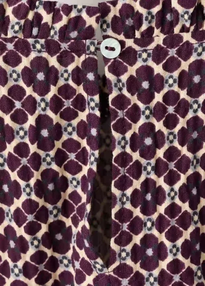 Bavlněná halenka s květinovým potiskem