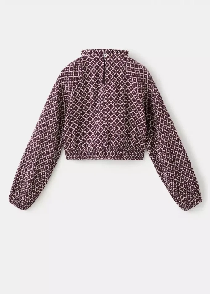 Bavlněná halenka s květinovým potiskem