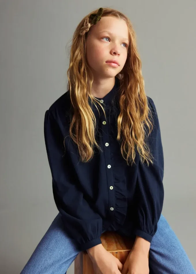 Bavlněná halenka s volánky Bavlněná halenka s volánky