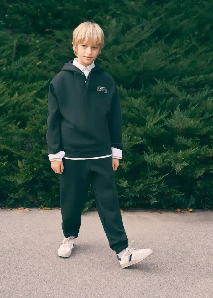 Bavlněné joggingové kalhoty s elastickým pasem