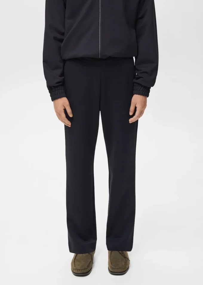 Bavlněné joggingové kalhoty s elastickým pasem Bavlněné joggingové kalhoty s elastickým pasem