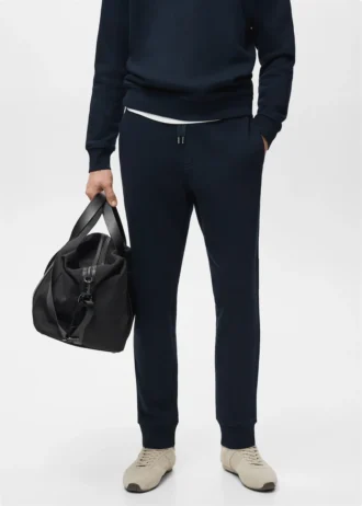 Bavlněné joggingové kalhoty s elastickým pasem