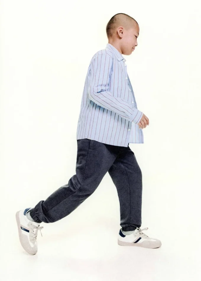 Bavlněné joggingové kalhoty s elastickým pasem