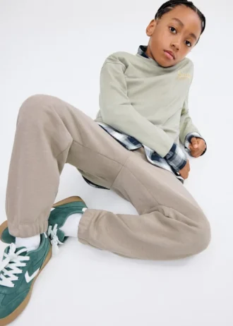 Bavlněné joggingové kalhoty s elastickým pasem