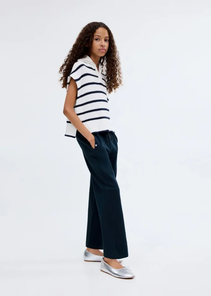 Bavlněné joggingové kalhoty s elastickým pasem Bavlněné joggingové kalhoty s elastickým pasem