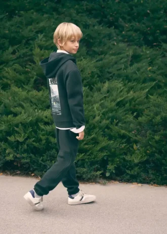 Bavlněné joggingové kalhoty s elastickým pasem