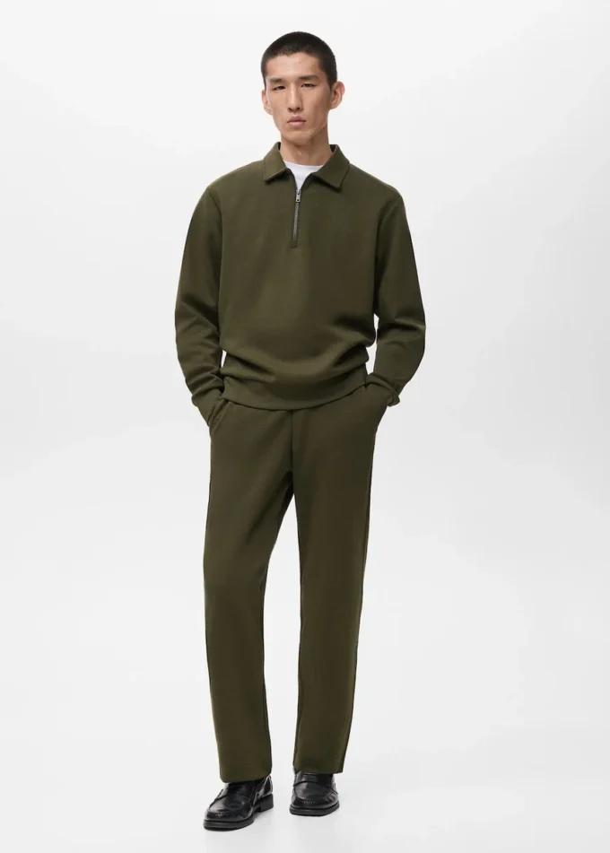 Bavlněné joggingové kalhoty s elastickým pasem Bavlněné joggingové kalhoty s elastickým pasem