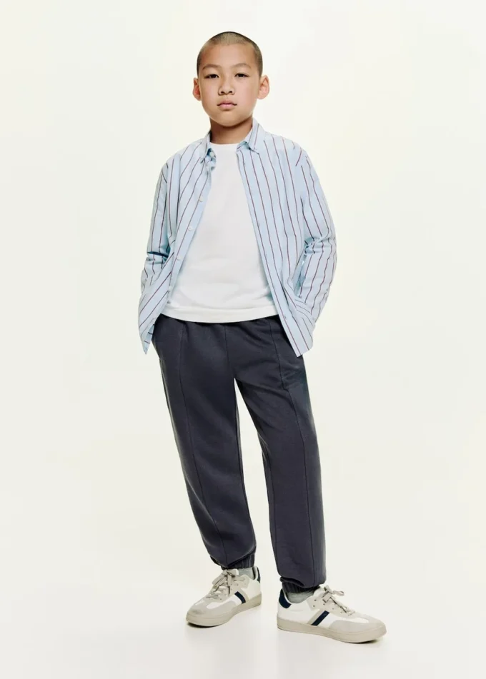 Bavlněné joggingové kalhoty s elastickým pasem