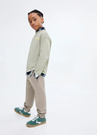 Bavlněné joggingové kalhoty s elastickým pasem