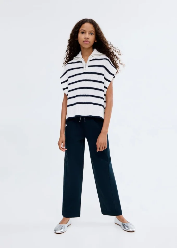 Bavlněné joggingové kalhoty s elastickým pasem Bavlněné joggingové kalhoty s elastickým pasem