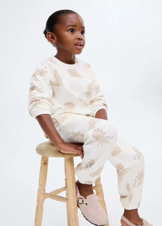 Bavlněné joggingové kalhoty s potiskem