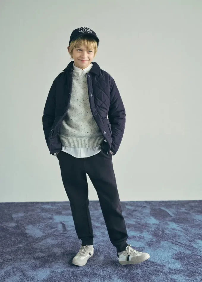 Bavlněné joggingové kalhoty se stahovací šňůrkou Bavlněné joggingové kalhoty se stahovací šňůrkou