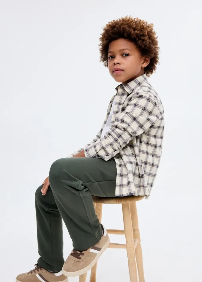 Bavlněné joggingové kalhoty se stahovací šňůrkou Bavlněné joggingové kalhoty se stahovací šňůrkou