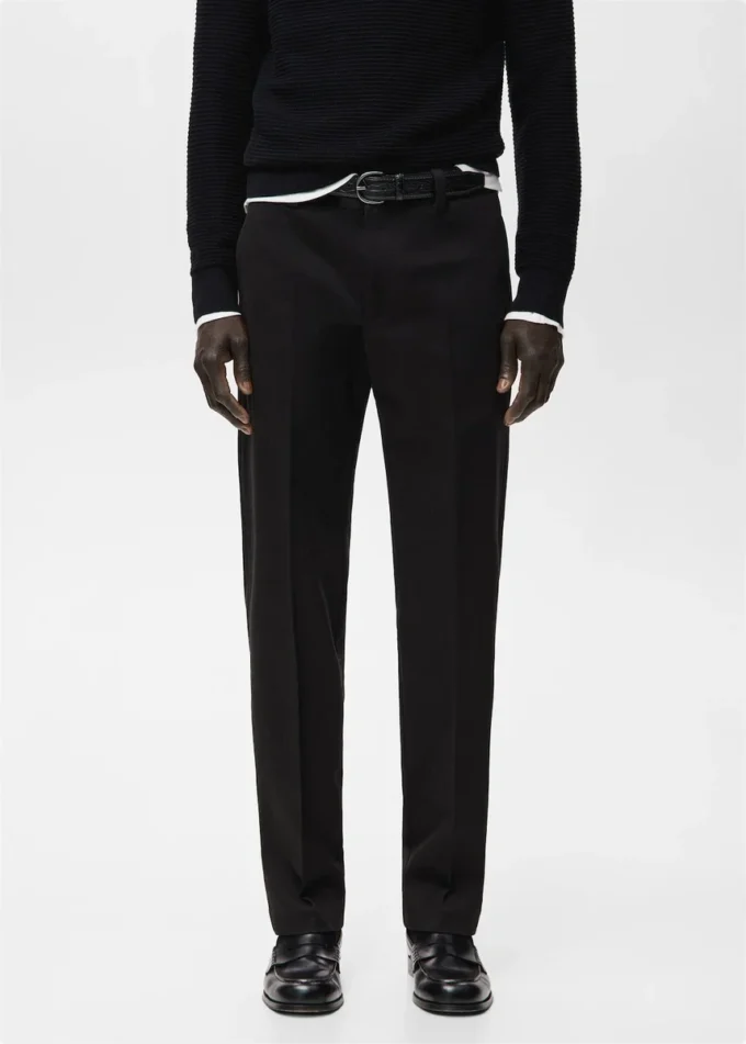 Bavlněné kalhoty s pravidelným střihem Bavlněné kalhoty s pravidelným střihem