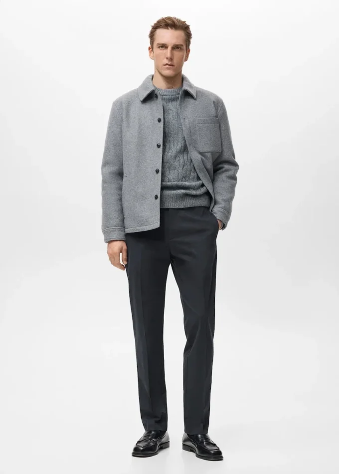 Bavlněné kalhoty s pravidelným střihem Bavlněné kalhoty s pravidelným střihem