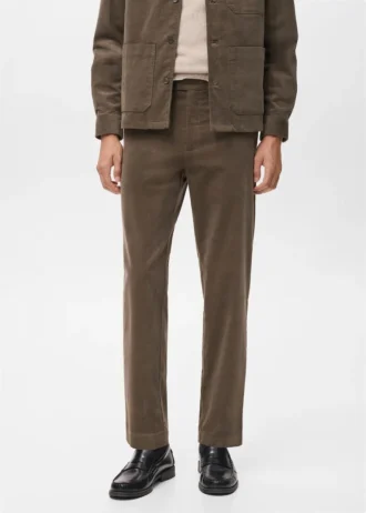 Bavlněné kalhoty z manšestru s pravidelným střihem