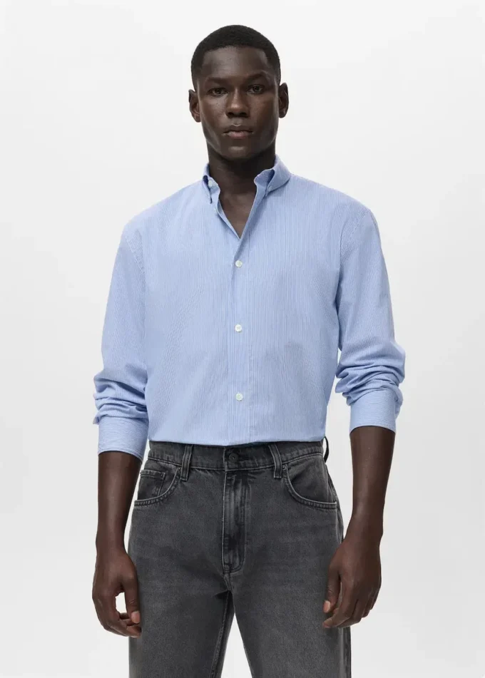 Bavlněná košile s pruhy, regular fit