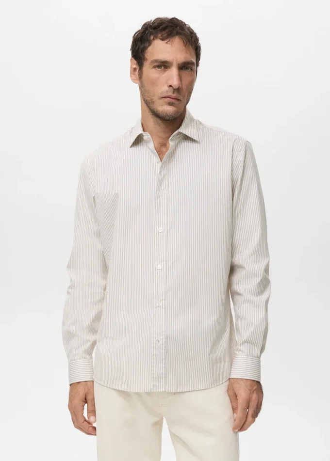 Bavlněná košile s pruhy, regular fit