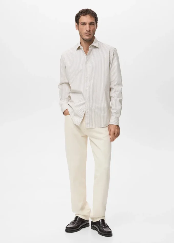 Bavlněná košile s pruhy, regular fit