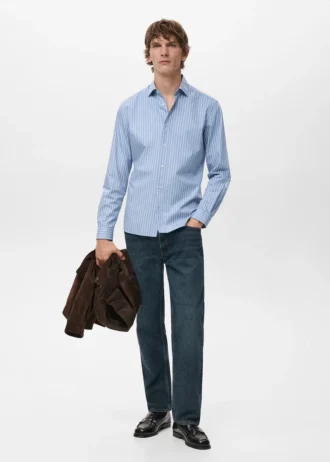 Bavlněná košile s pruhy, regular fit