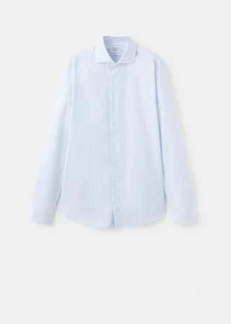 Bavlněná košile s pruhy, slim fit