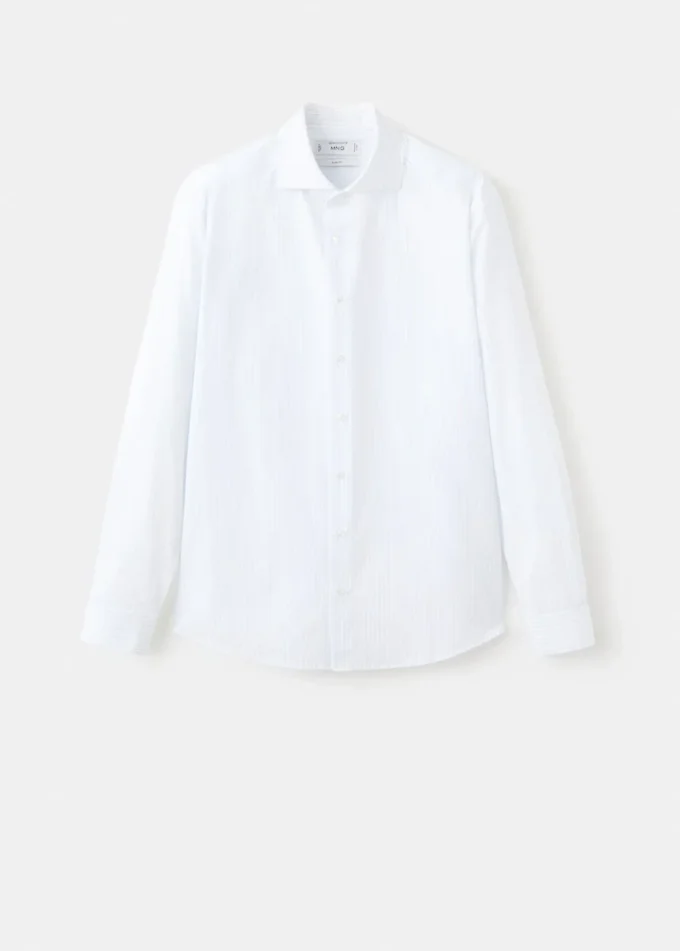 Bavlněná košile s pruhy, slim fit Bavlněná košile s pruhy, slim fit