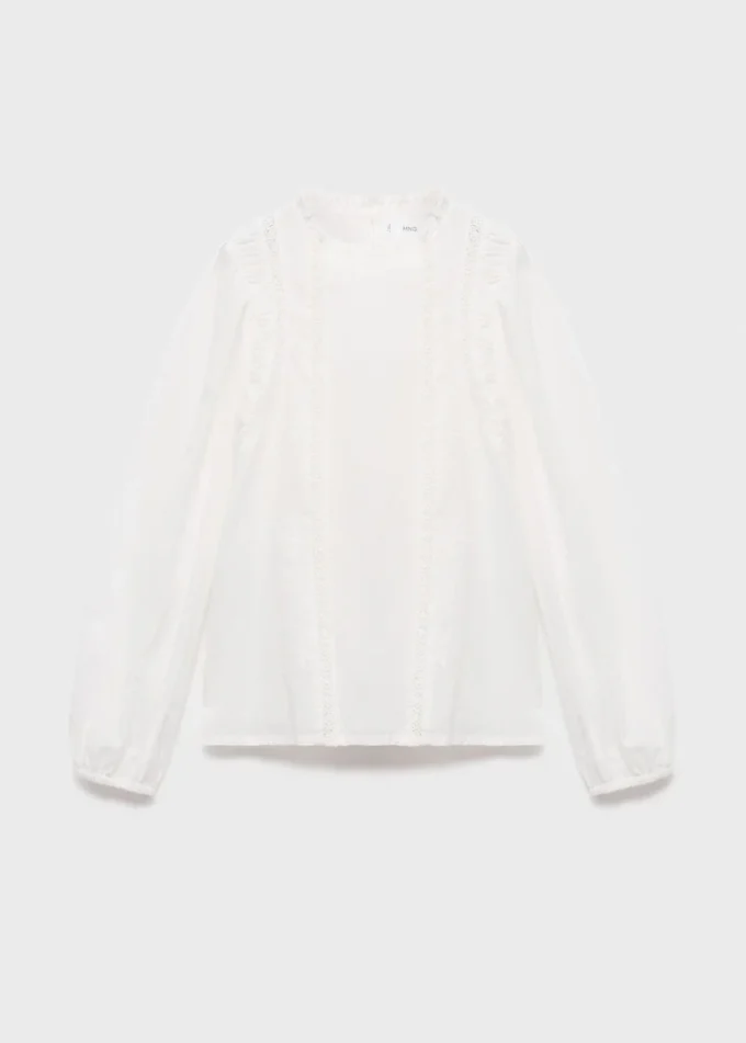 Bavlněná krajková blůza Bavlněná krajková blůza