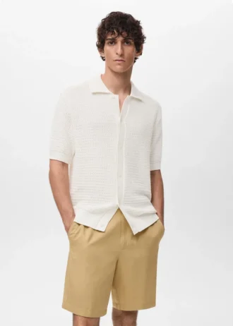 Bavlněná krajková pletená blůza Bavlněná krajková pletená blůza