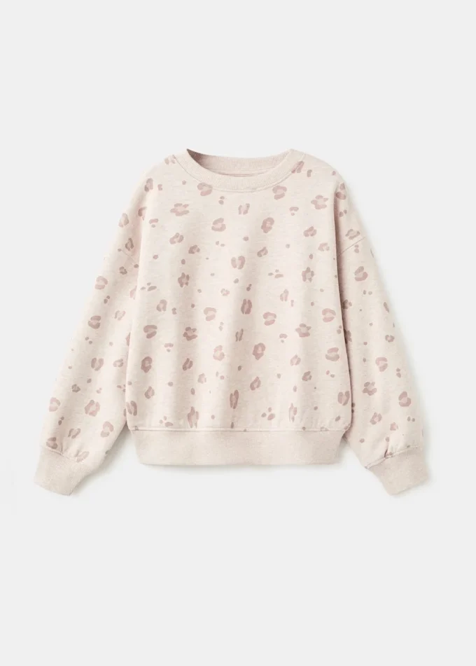 Bavlněná mikina s leopardím potiskem Bavlněná mikina s leopardím potiskem