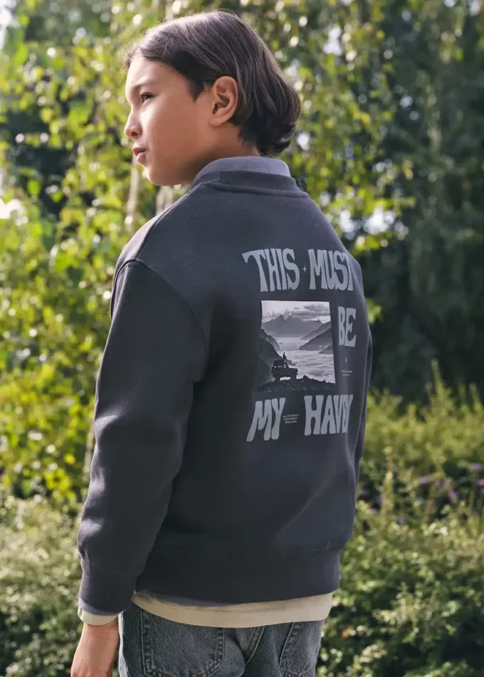 Bavlněná mikina s potiskem Bavlněná mikina s potiskem