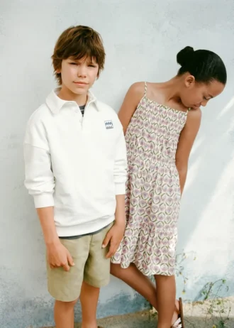 Bermudové šortky ze směsi lnu