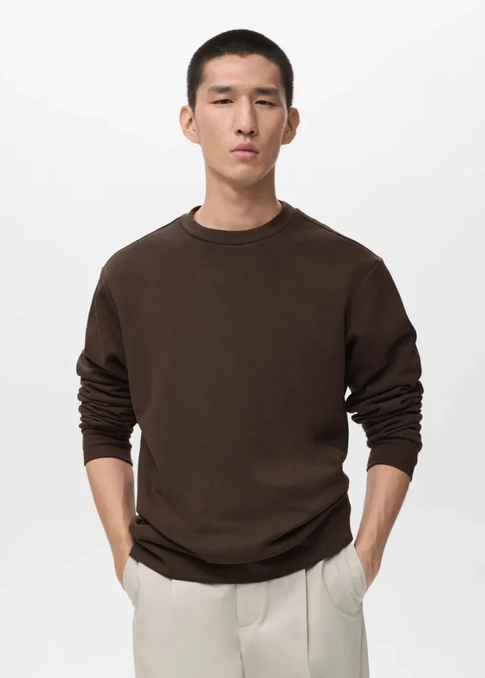 Bavlněná mikina s pravidelným střihem Bavlněná mikina s pravidelným střihem